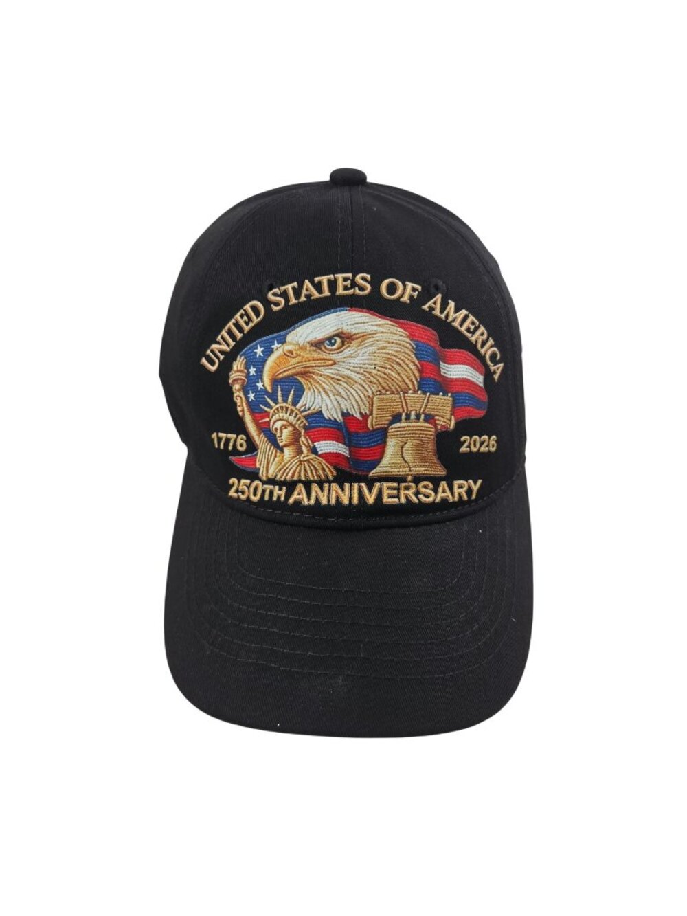 250th Anniversary USA Baseball Hat Cap Patriotic Eagle Embroidered Flag NWT